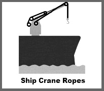 wire rope for ship cranes
